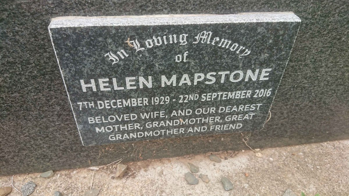 MAPSTONE Arthur William 1928-1979 &amp; Helen 1929-2016