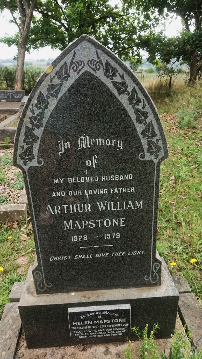 MAPSTONE Arthur William 1928-1979 &amp; Helen 1929-2016