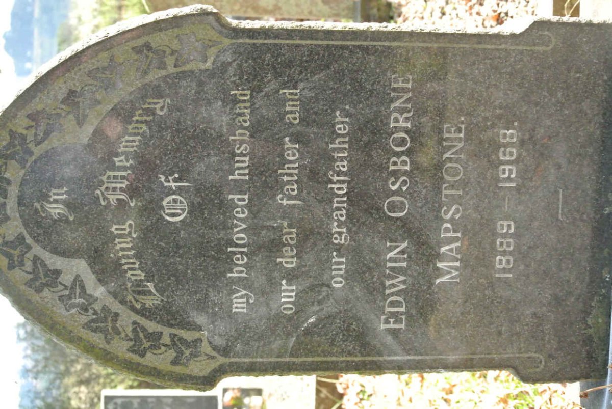 MAPSTONE Edwin Osborne 1889-1968