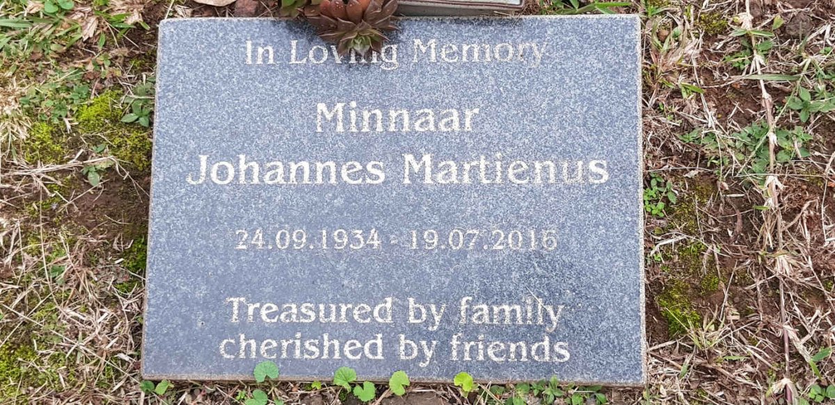 MINNAAR Johannes Martienus 1934-2016