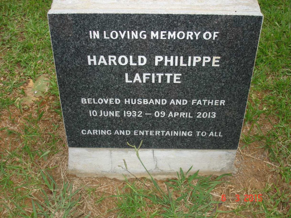 LAFITTE Harold Philippe 1932-2013