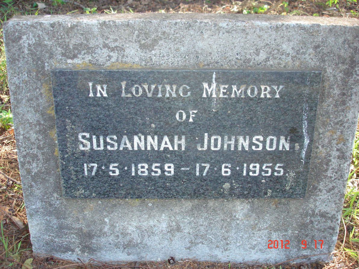 JOHNSON Susannah 1859-1955