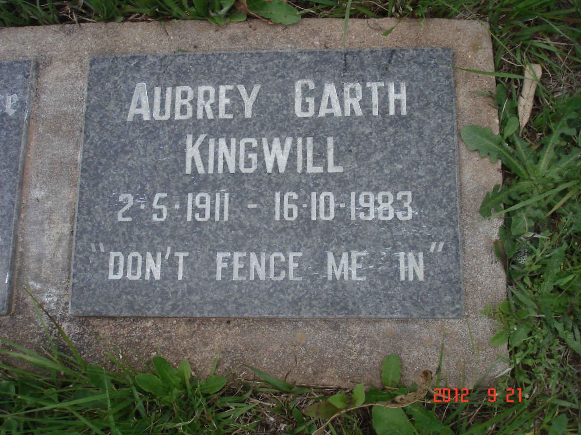 KINGWILL Aubrey Garth 1911-1983