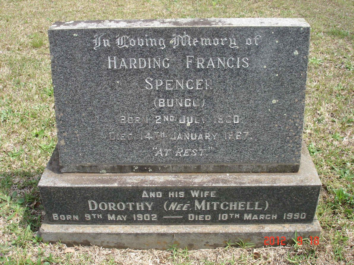 SPENCER Harding Francis 1??0-1967 &amp; Dorothy MITCHELL 1902-1990