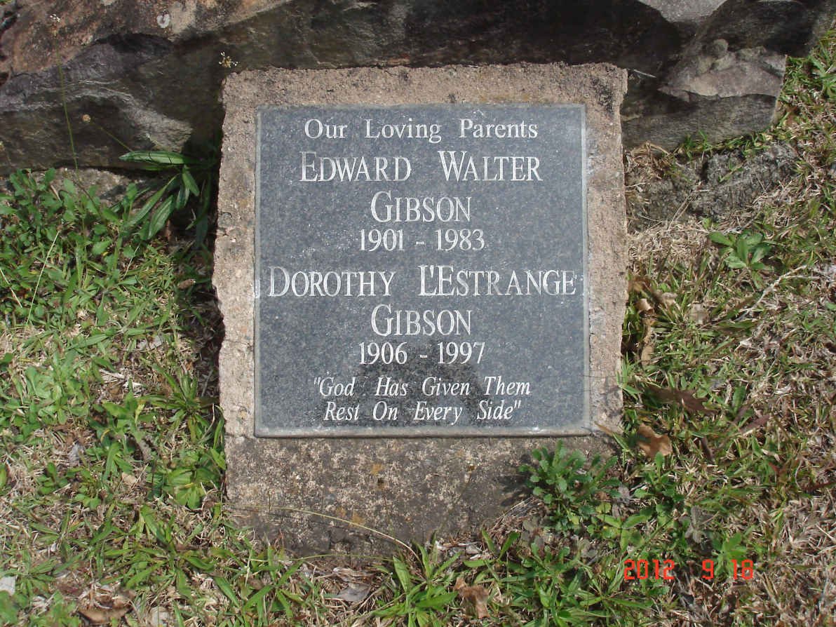 GIBSON Edward Walter 1901-1983 &amp; Dorothy L'Estrange 1906-1997