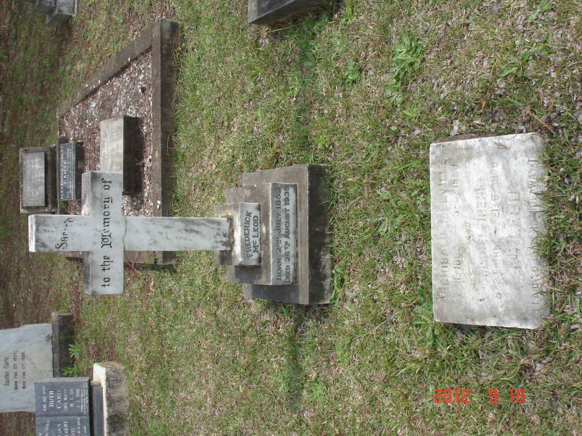 MCLEOD Frederick 1852-1939 :: MCLEOD Archibald 1886-1968 &amp; Mabel Irene 1886-1978
