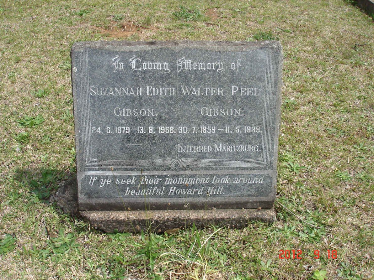 GIBSON Walter Peel 1859-1939 &amp; Suzannah Edith 1879-1968