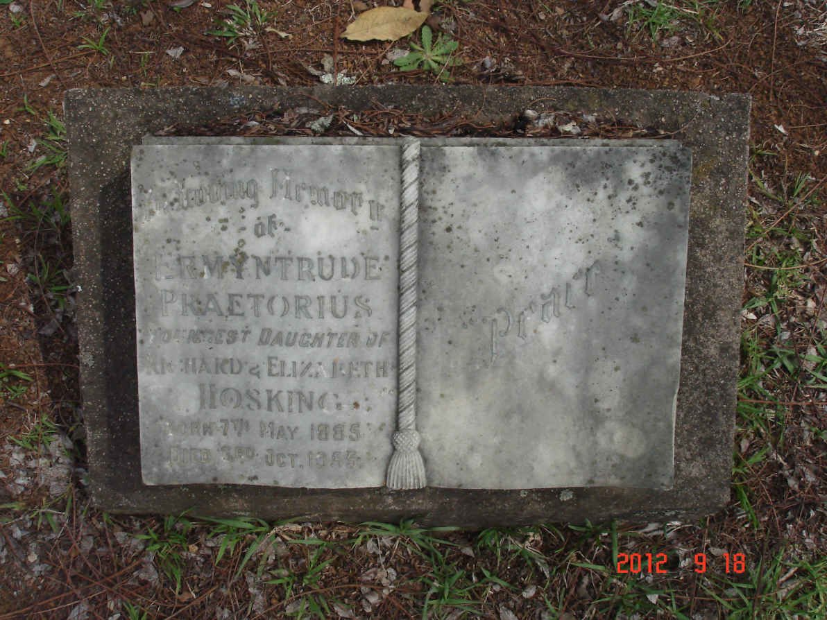 PRAETORIUS Ermyntrude nee HOSKING 1885-1955