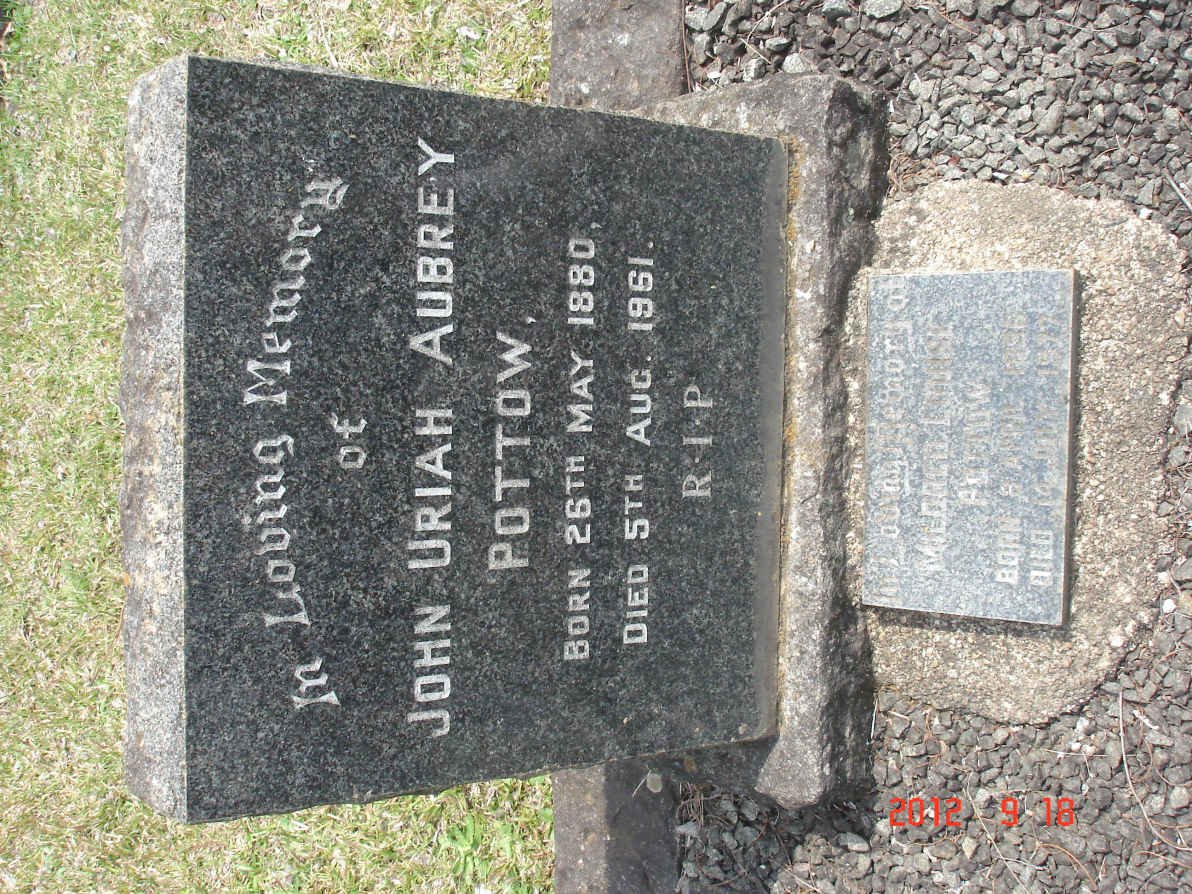 POTTOW John Uriah Aubrey 1880-1961 &amp; Mildred Louise 1896-1977