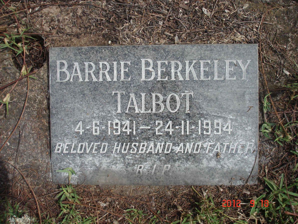 TALBOT Barrie Berkeley 1941-1994