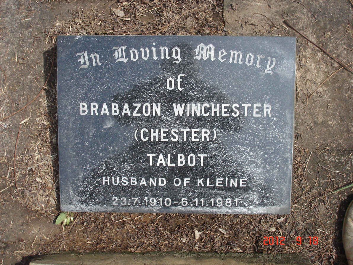 TALBOT Brabazon Winchester 1910-1981