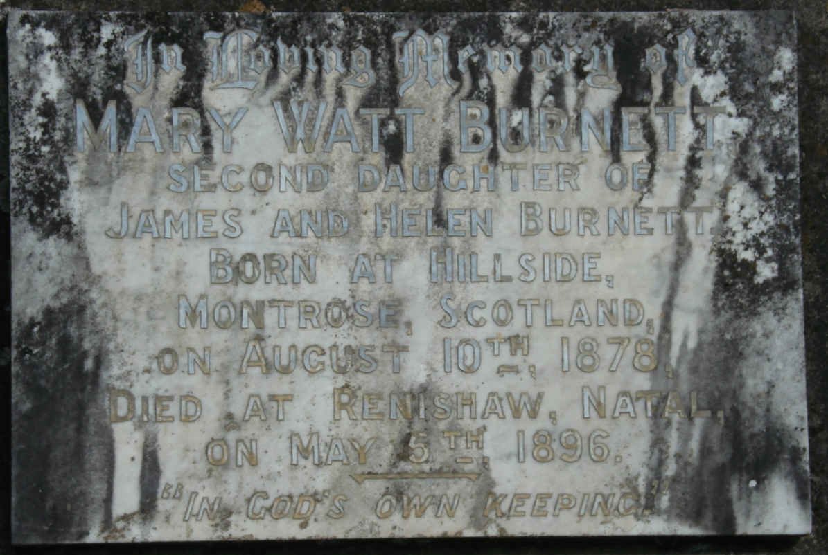 BURNETT Mary Watt 1878-1896