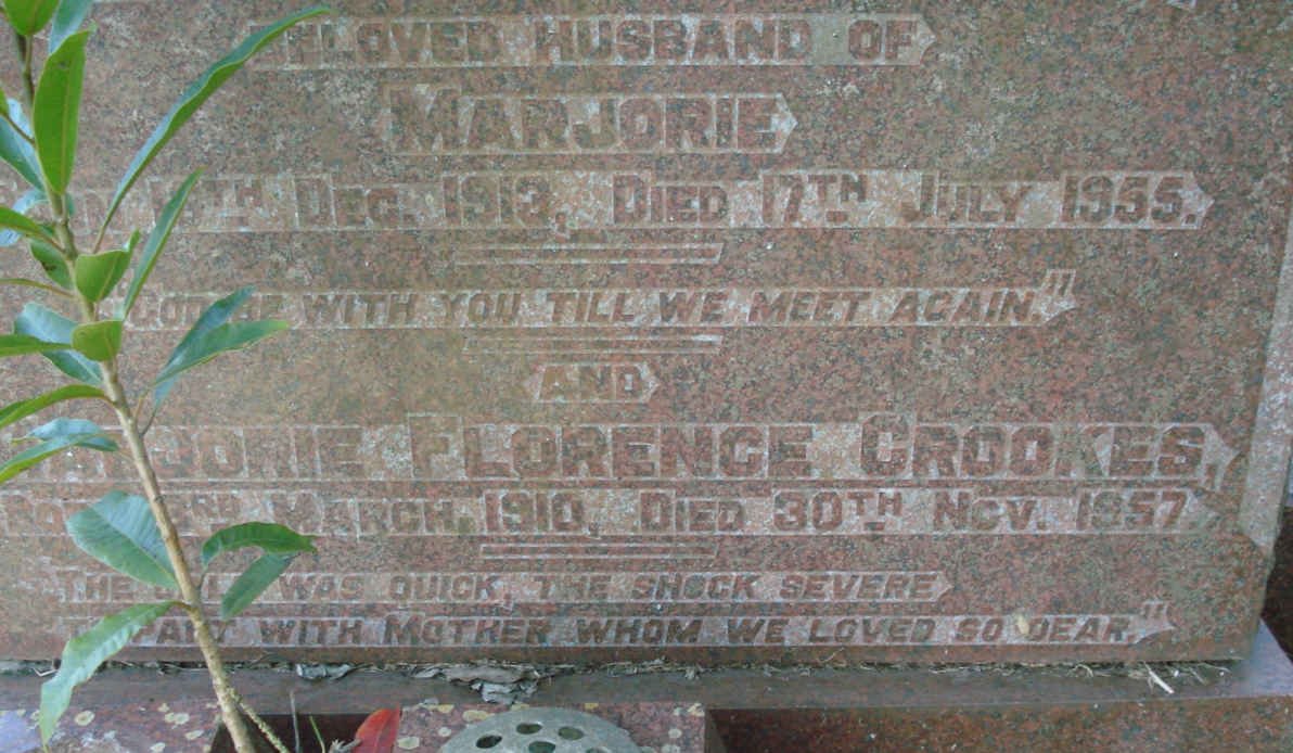 CROOKES Marjorie Florence 1910-1957