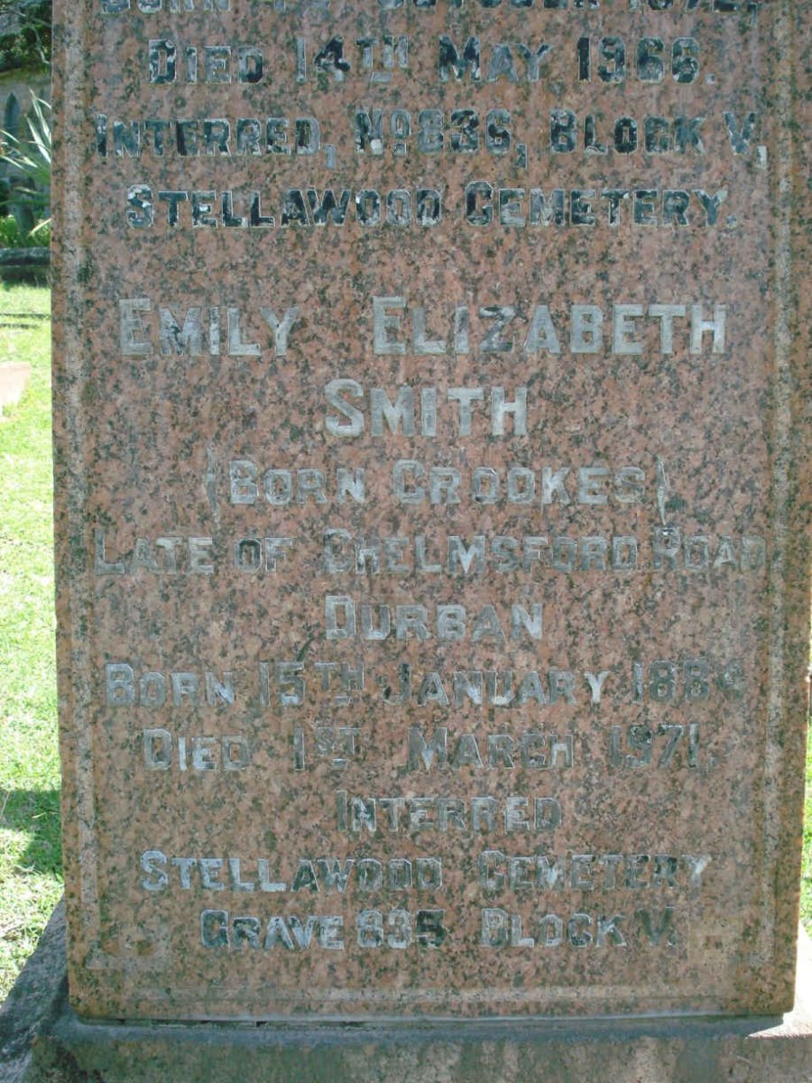 SMITH Emily Elizabeth nee CROOKES 1884-1971