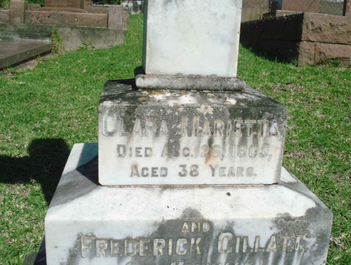GILLATT Frederick -1909 &amp; Clara Marietta -1905