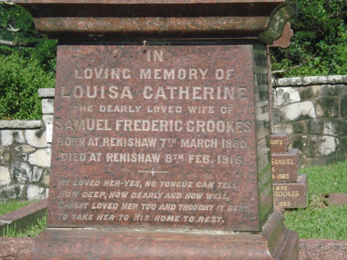 CROOKS Louisa Catherine 1880-1916
