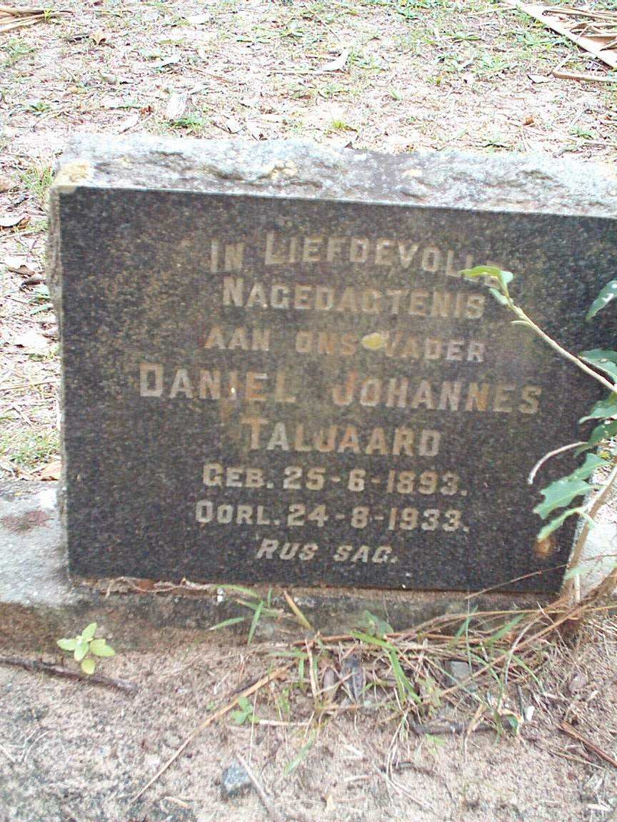 TALJAARD Daniel Johannes 1893-1933