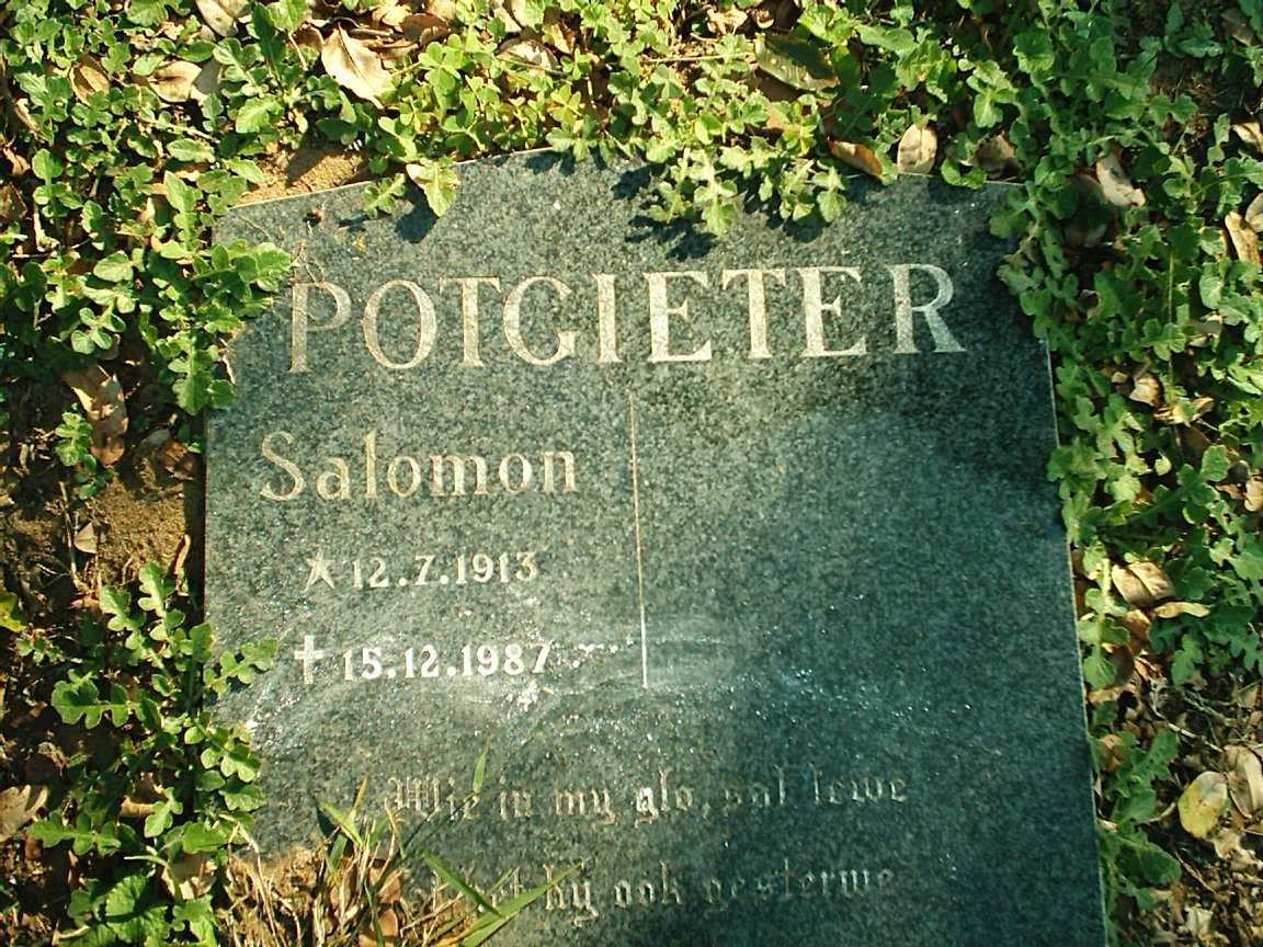 POTGIETER Salomon 1913-1987
