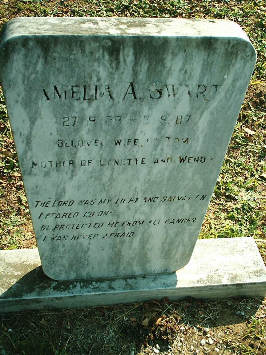 SWART Ameila A.  -1987