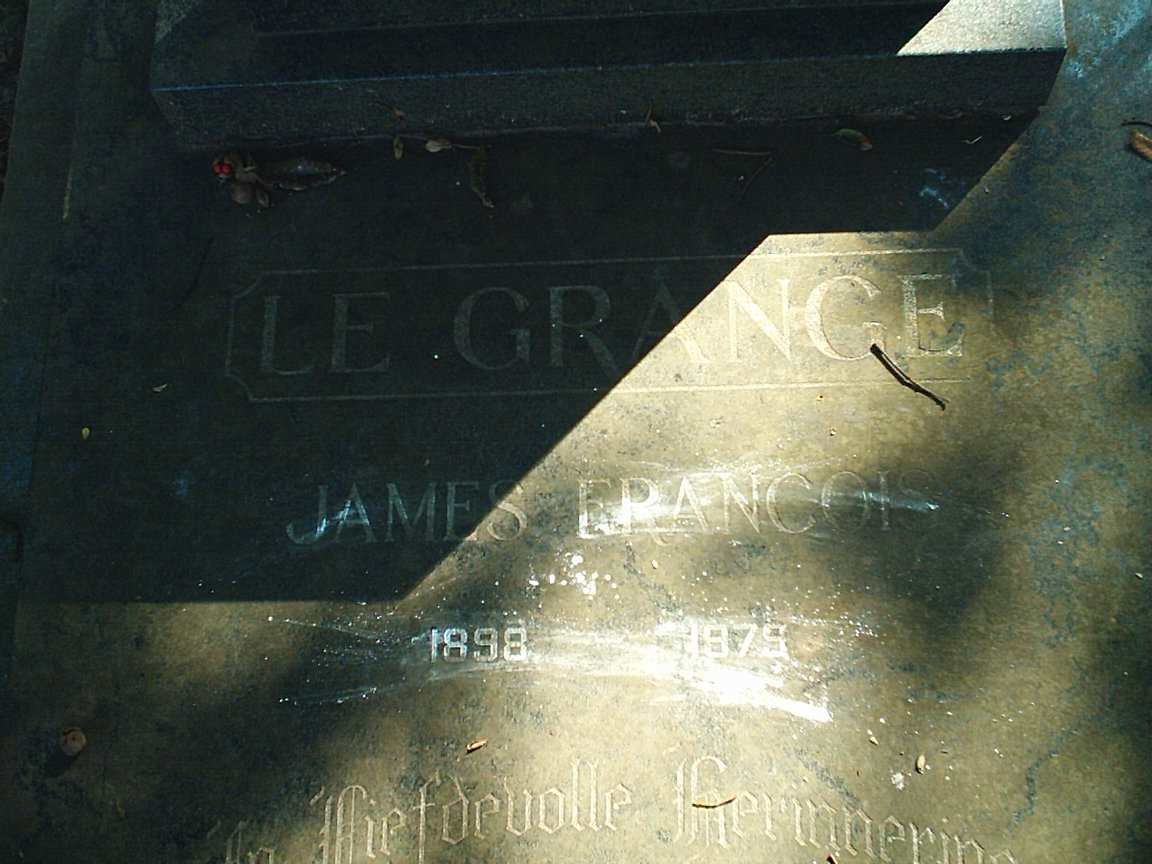 GRANGE James Francois, le 1898-1979