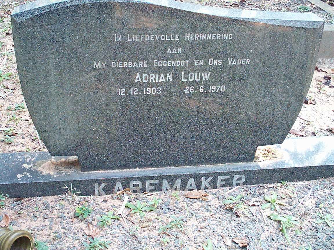 KAREMAKER Adrian Louw 1903-1970