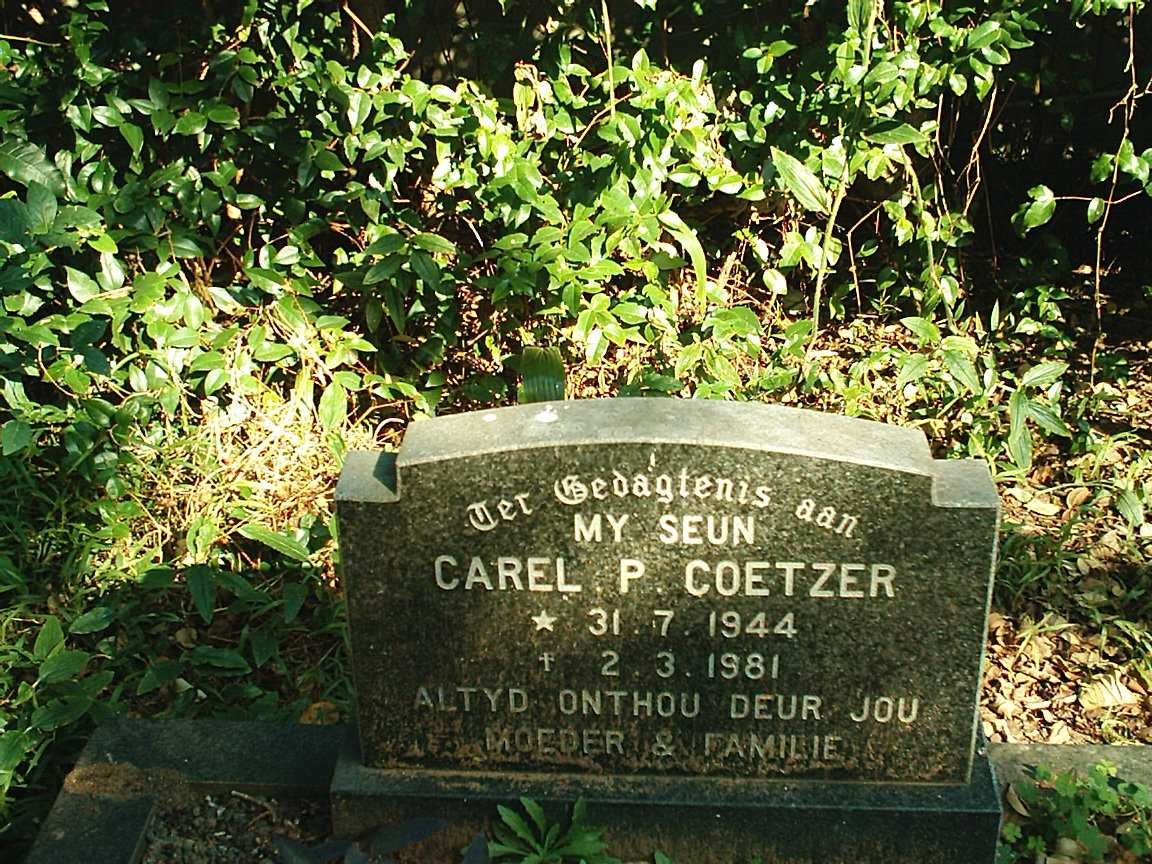 COETZER Carel P. 1944-1981