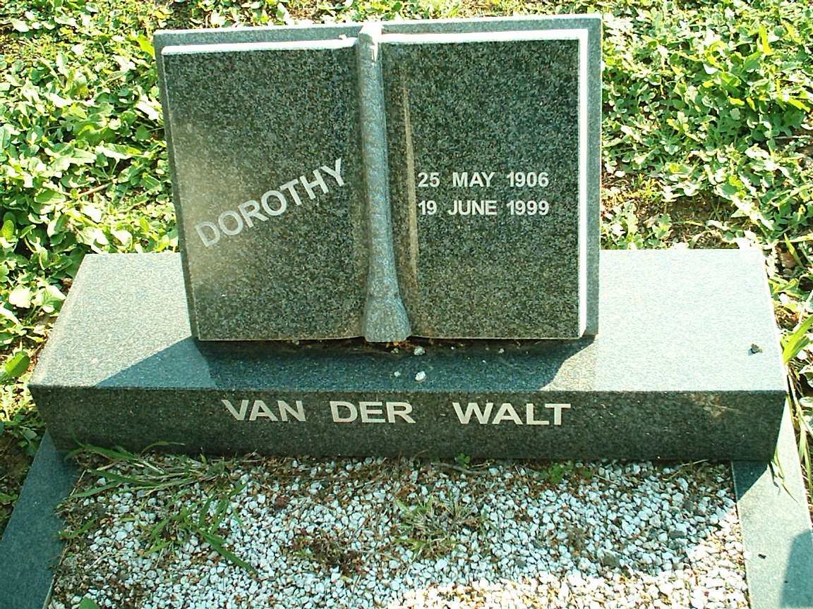 WALT Dorothy, van der 1906-1999
