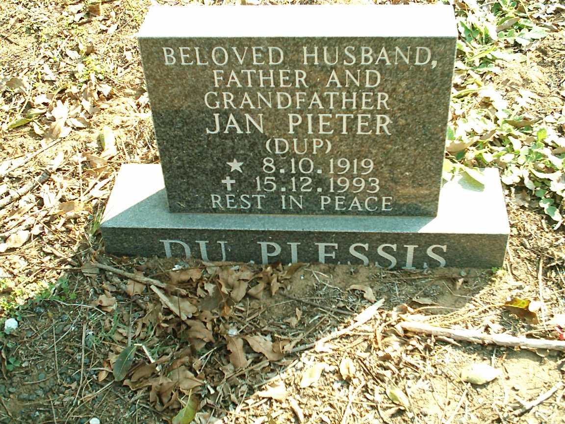 PLESSIS Jan Pieter, du 1919-1993