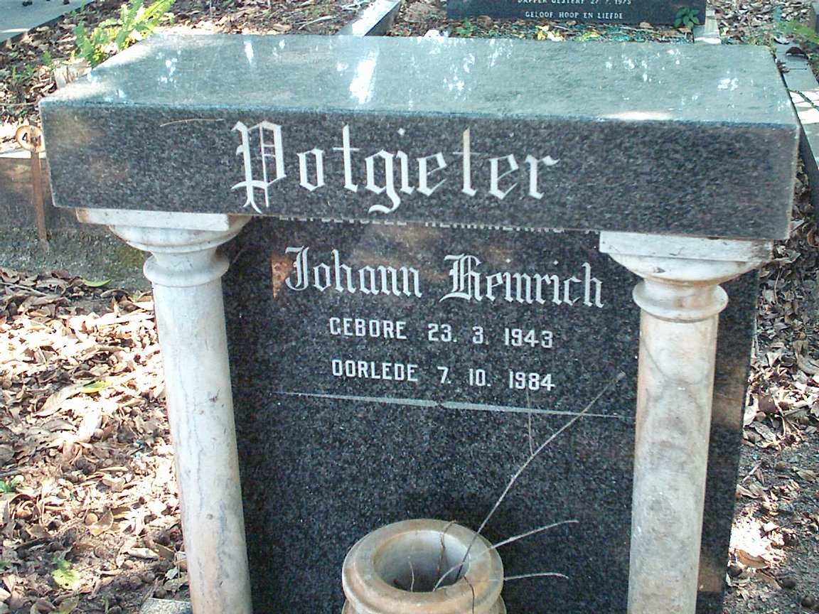 POTGIETER Johann Heinrich 1943-1984