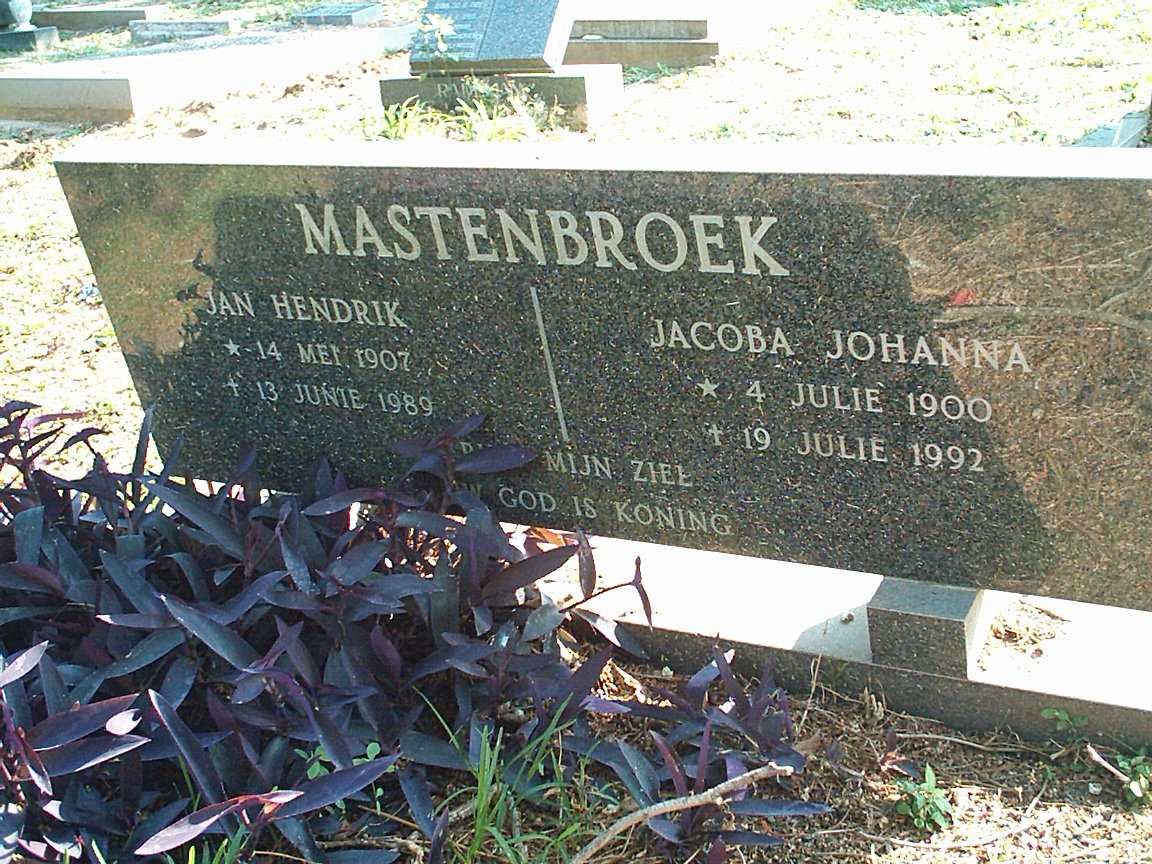 MASTENBROEK Jan Hendrik 1907-1989 &amp; Jacoba Johanna 1900-1992