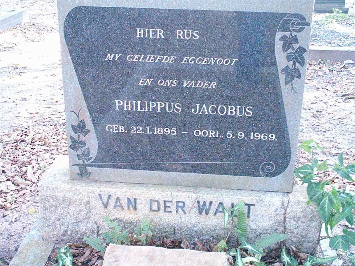 WALT Philippus Jacobus, van der 1895-1969