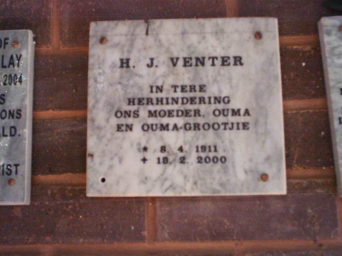VENTER H.J. 1911-200