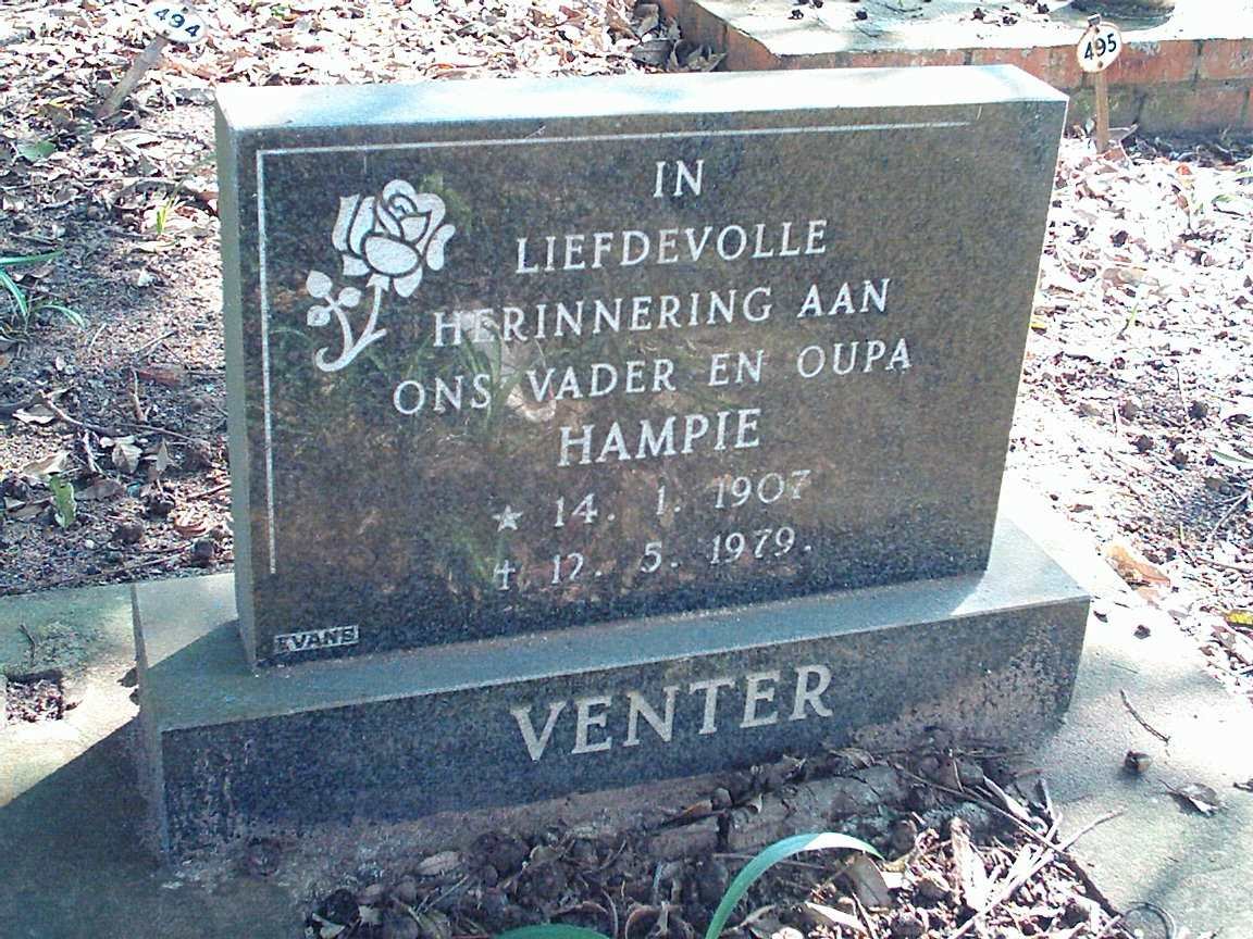 VENTER Hampie 1907-1979