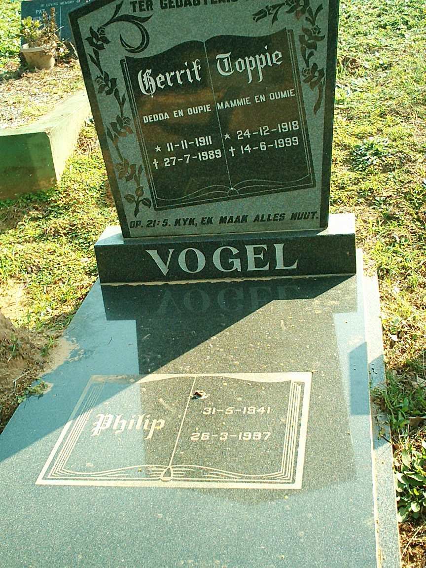 VOGEL Gerrit 1911-1989 &amp; Toppie 1918-1999
