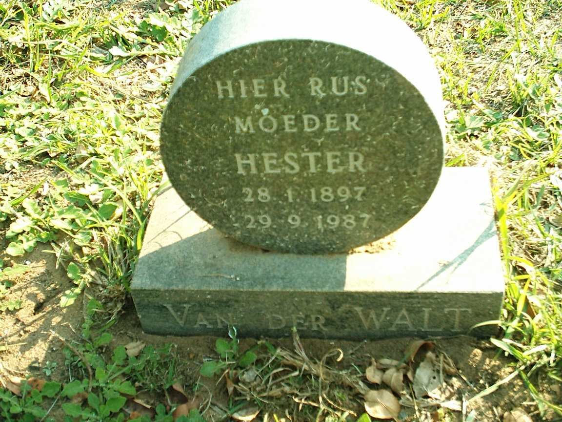 WALT Hester, van der 1897-1987