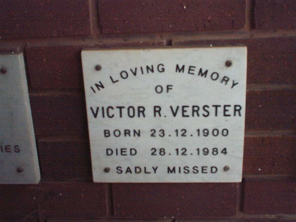VERSTER Victor R. 1900-1984