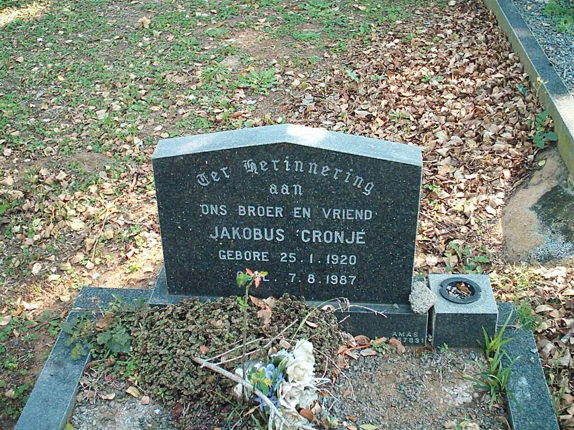 CRONJÉ Jakobus 1920-1987