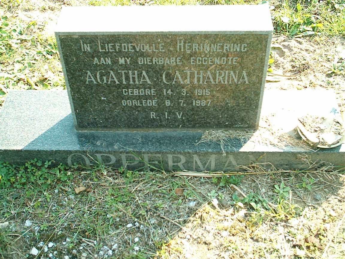 OPPERMAN Agatha Catharina 1915-1987