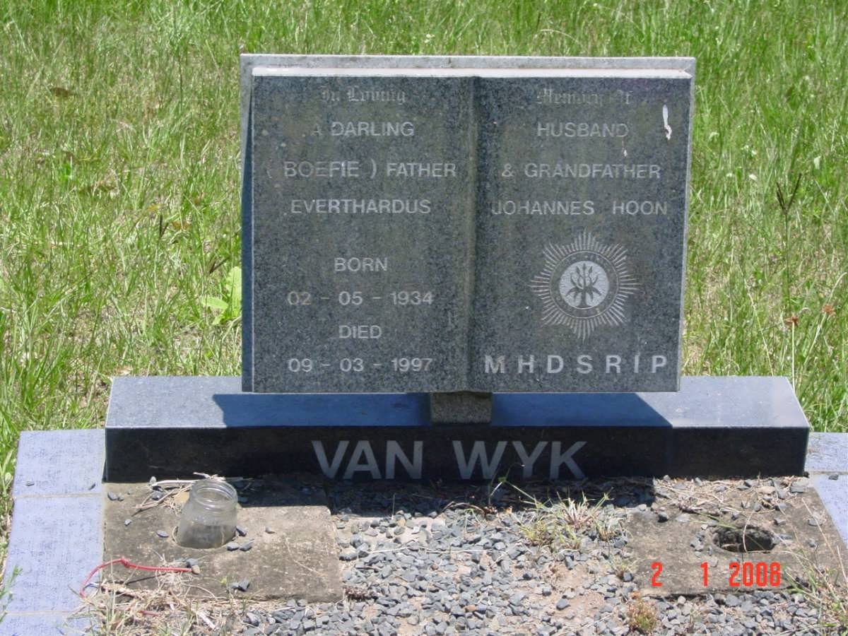 WYK Everthardus Johannes Hoon, van 1934-1997