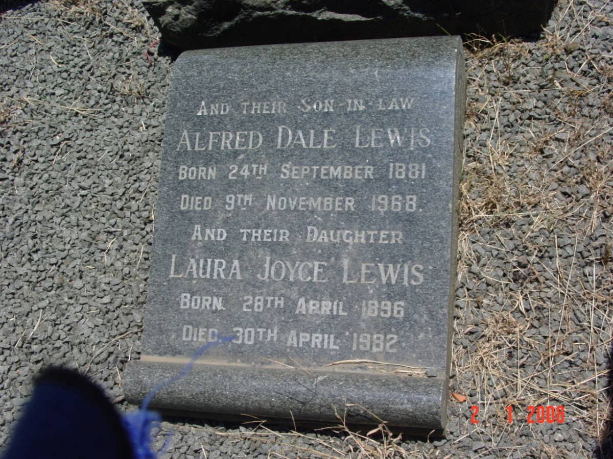 LEWIS Alfred Dale 1881-1968 &amp; Laura Joyce 1896-1982