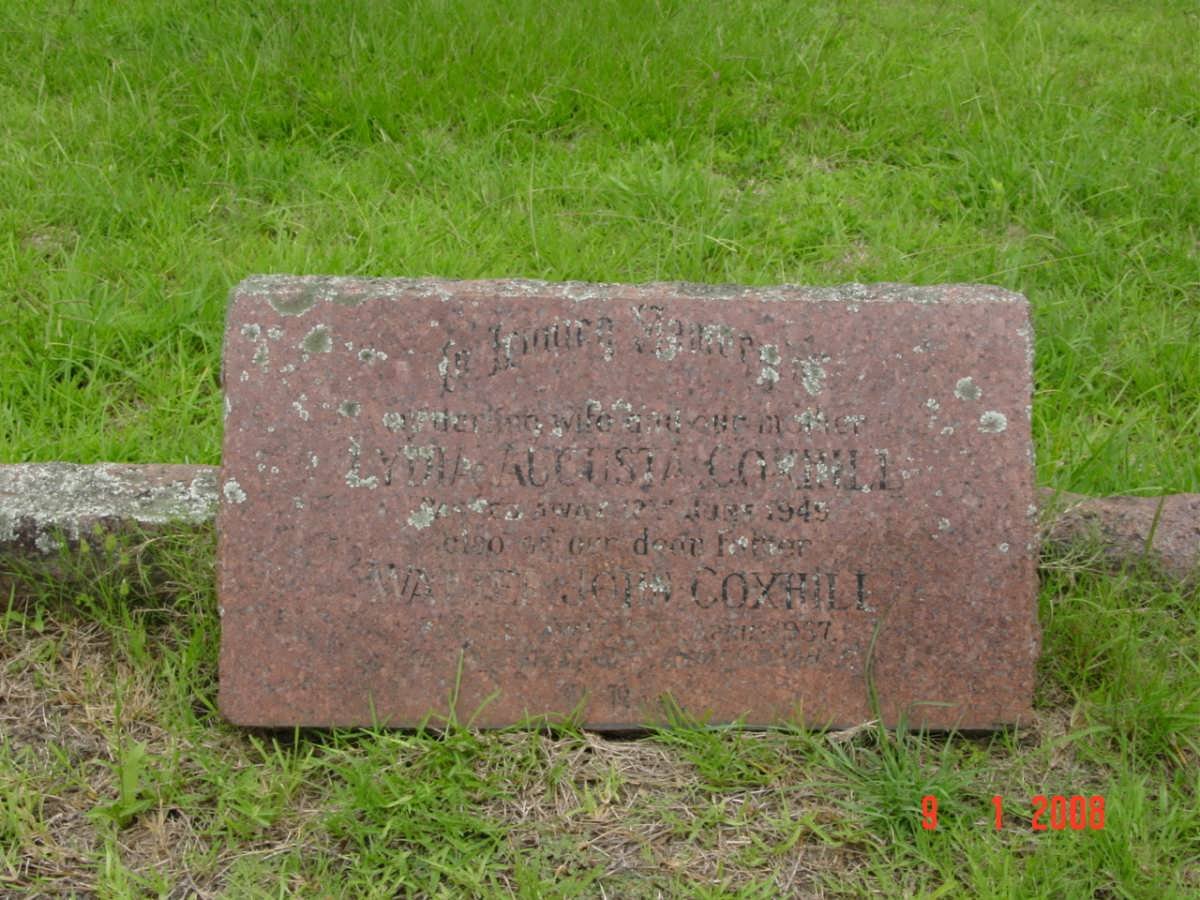 COXHILL Walter John  -1957 &amp; Lydia Augusta  -1945