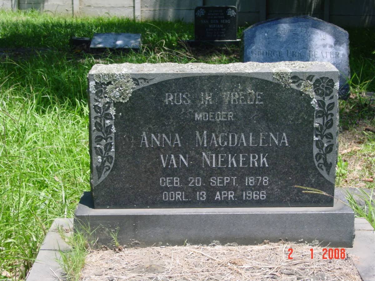NIEKERK Anna Magdalena, van 1878-1966