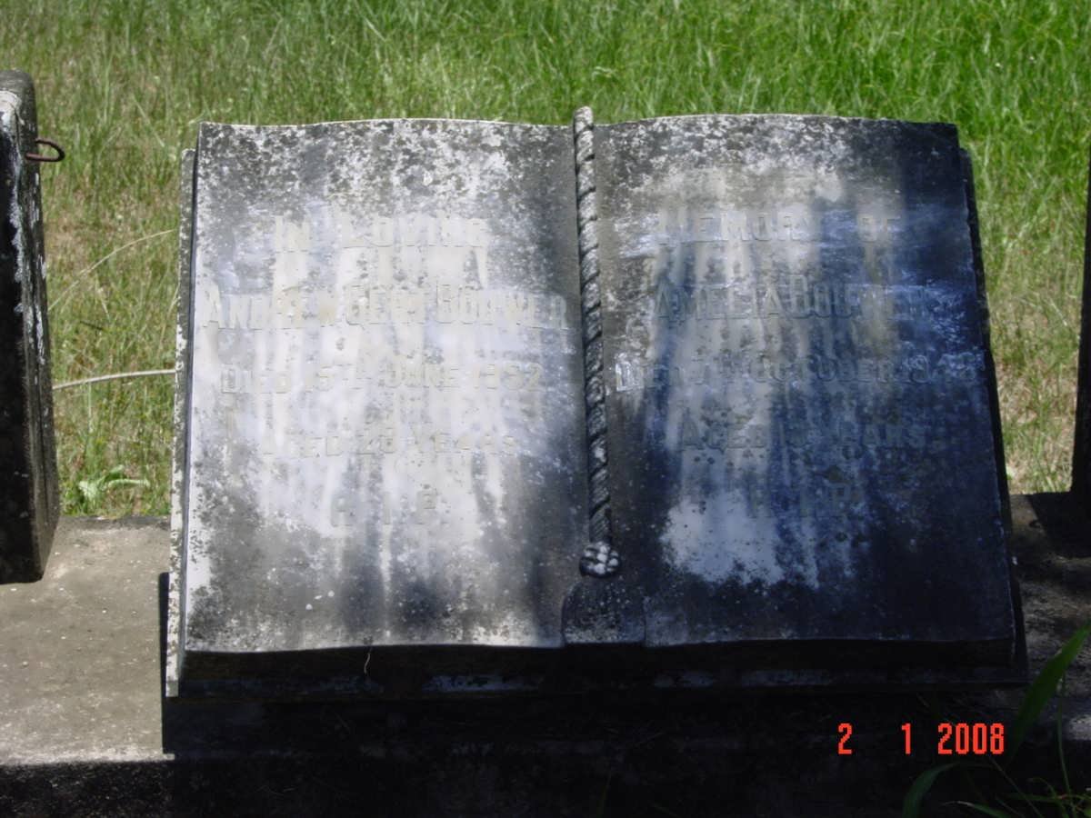 BOUWER Andrew Gert -1952 &amp; Cecily Theresa ?