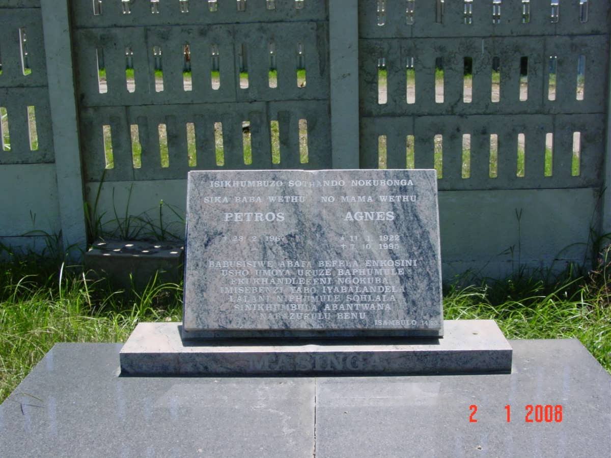 MASINGA Petros -1967  &amp; Agnes 1922-1995