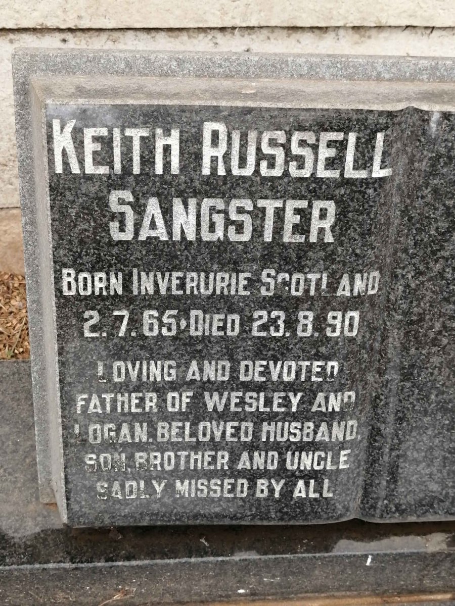 SANGSTER Keith Russell 1965-1990