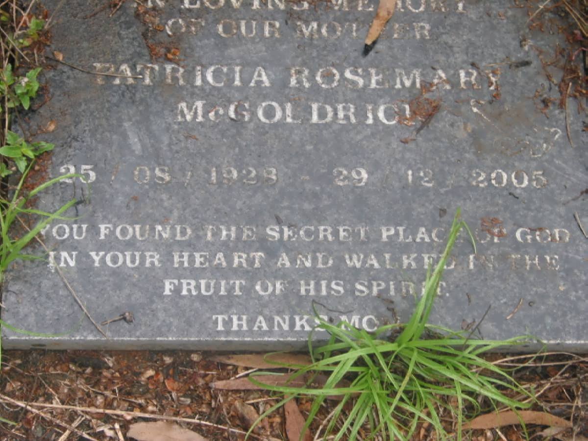McGOLDRICK Patricia Rosemary 1928-2005