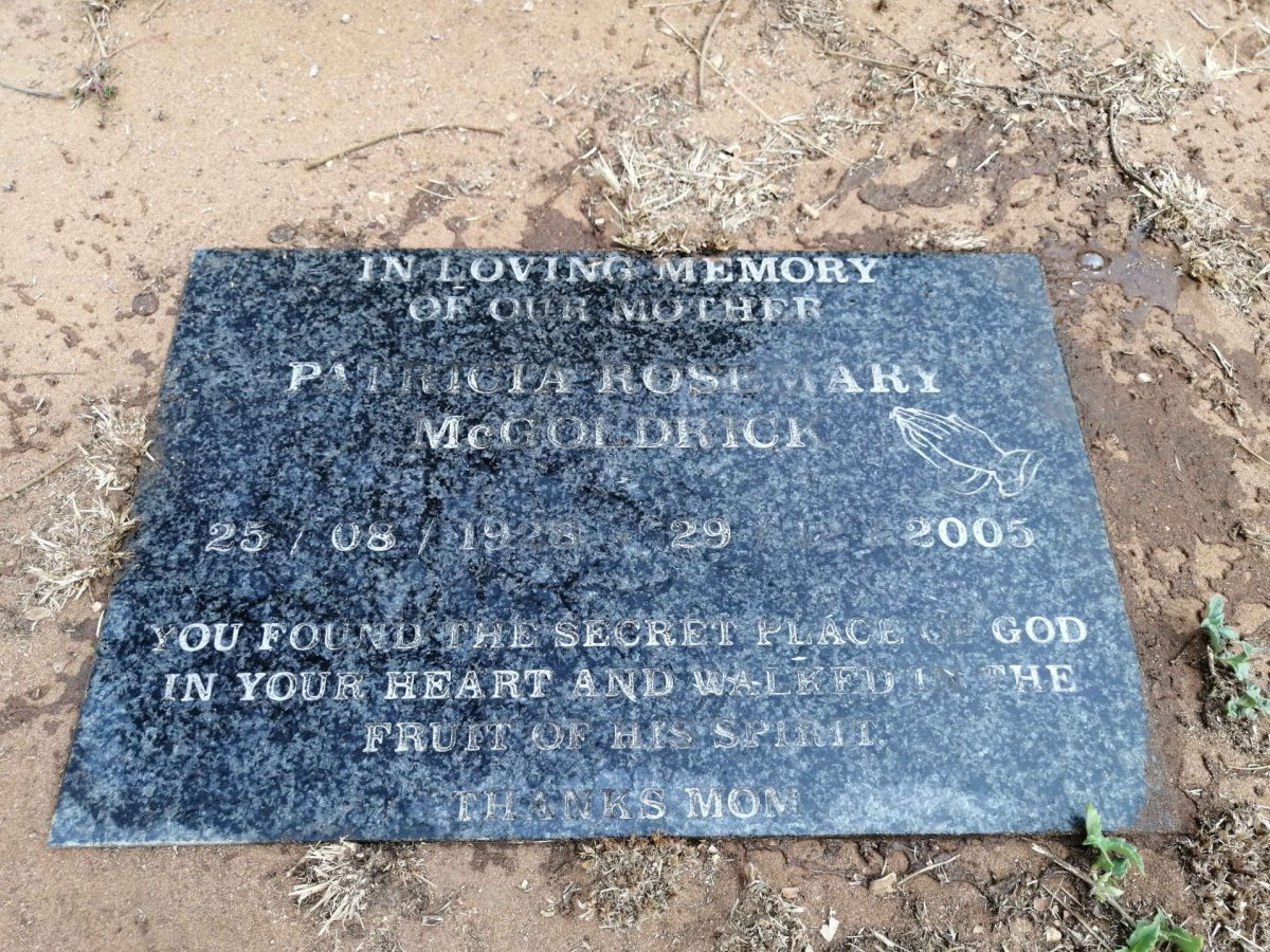 McGOLDRICK Patricia Rosemary 1928-2005