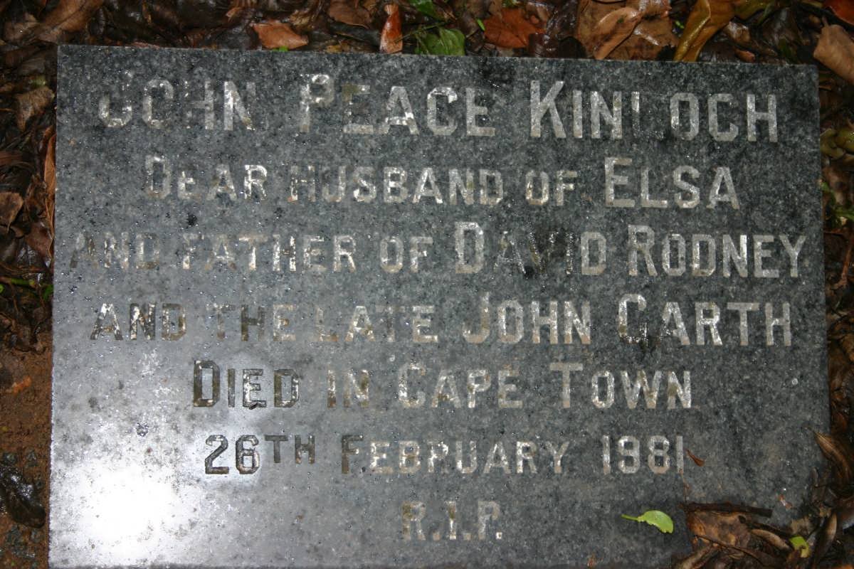 KINLOCH John Peace -1981