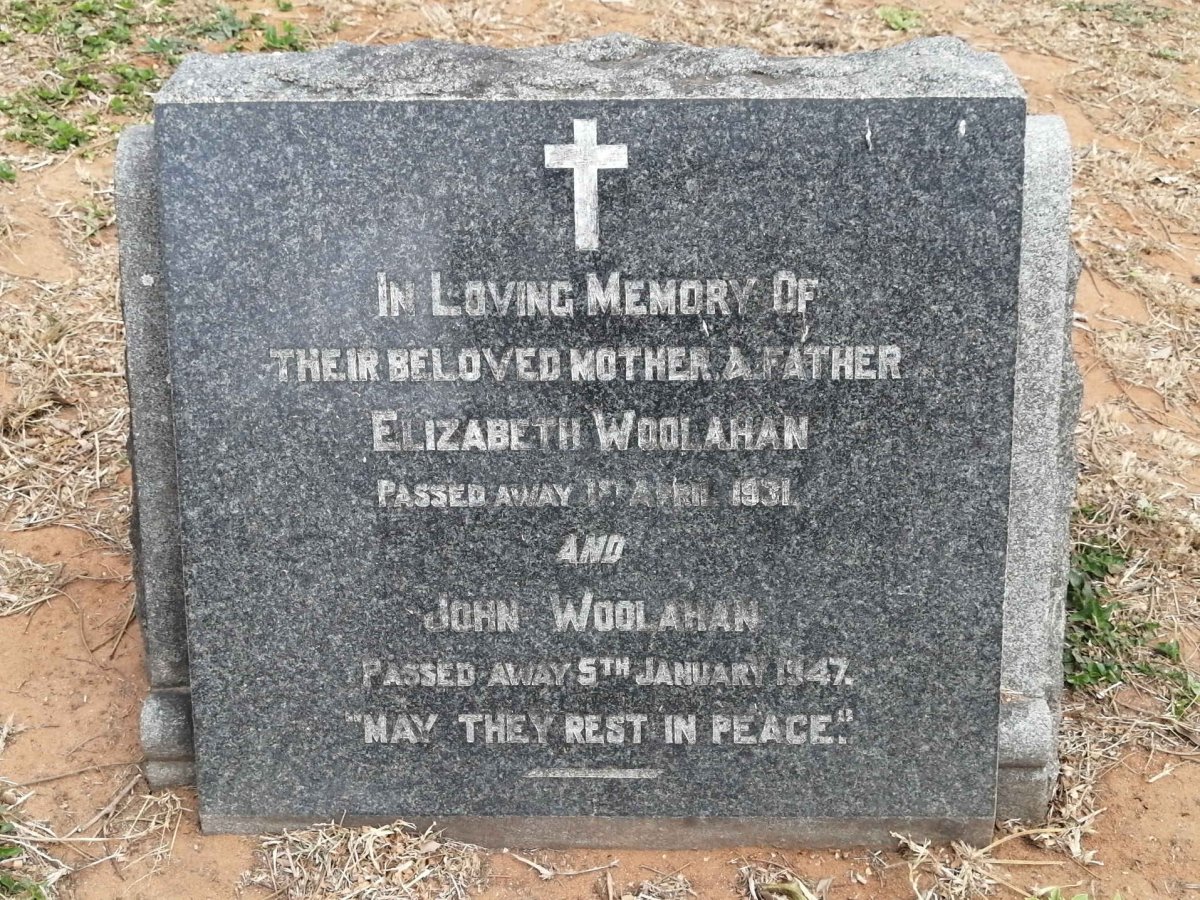 WOOLAHAN John -1947 &amp; Elizabeth -1931