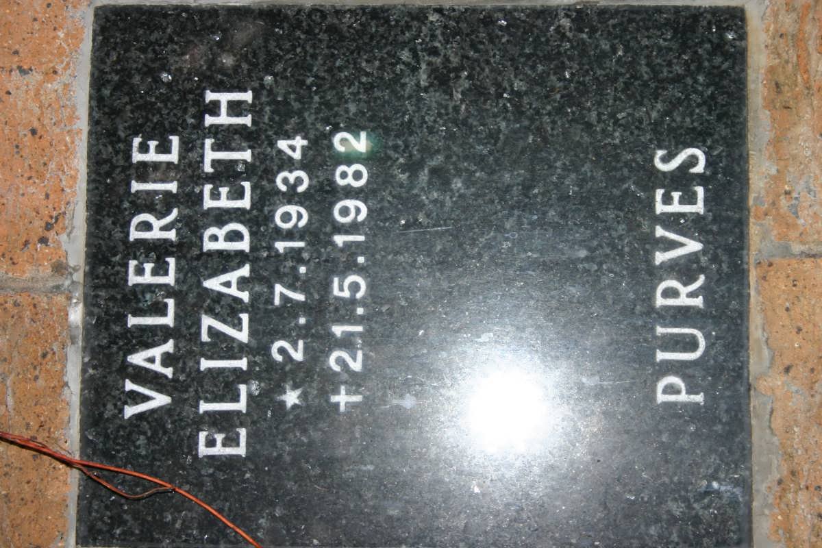 PURVES Valerie Elizabeth 1934-1982